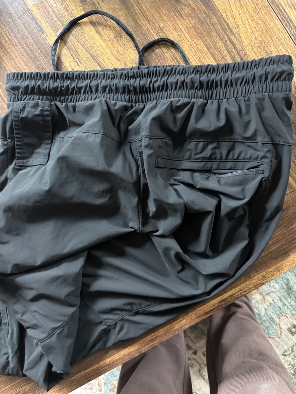 ASRV Men's Black Athletic Joggers with Drawstring Waist - Picture 5 of 5